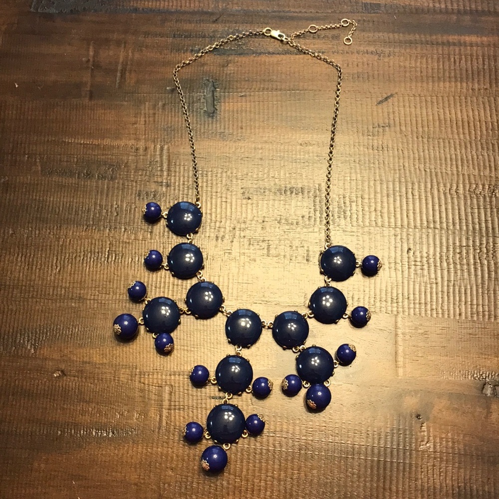 Navy Blue Bubble necklace